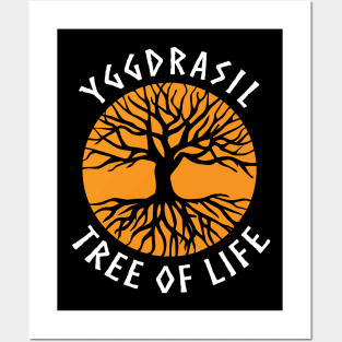 tree of life Yggdrasil Orange Valhalla Vikings Posters and Art